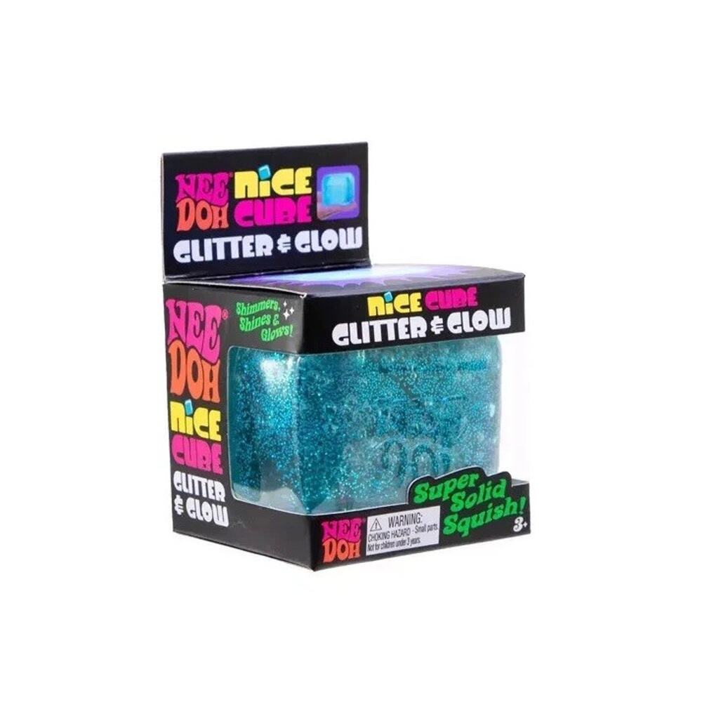 NeeDoh Nice Cube Glitter and Glow BLUE BNWT